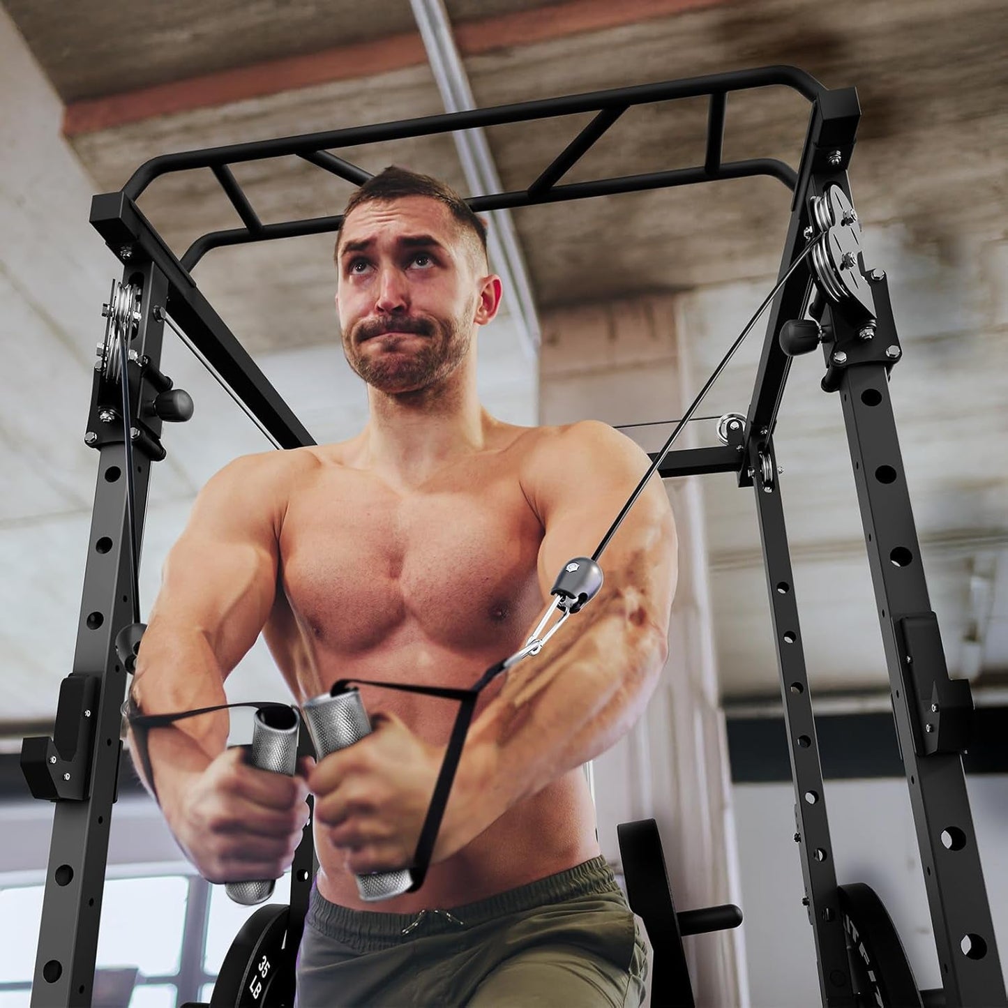 Ultimate PPC-P3 Power Cage & LAT Pulldown System - 1200LB Squat Rack