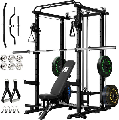 Ultimate PPC-P3 Power Cage & LAT Pulldown System - 1200LB Squat Rack