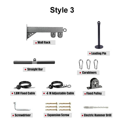 Wall-mounted Pulley Cable Machine