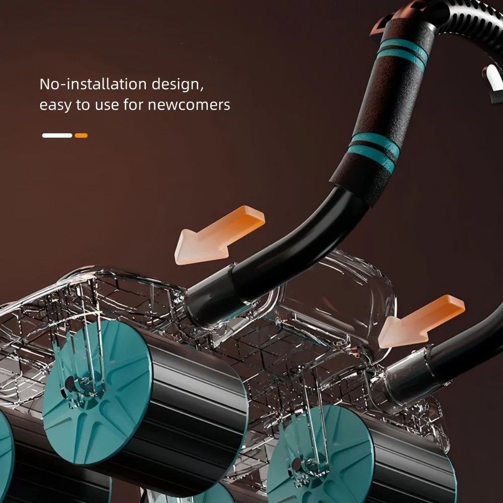 Six-Position Ab Wheel Exercise