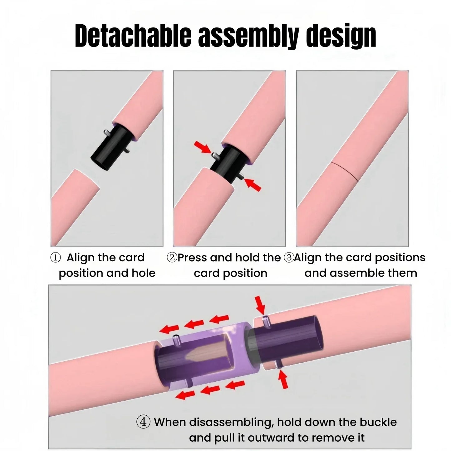 Portable Yoga Pilates Bar with Resistance Band