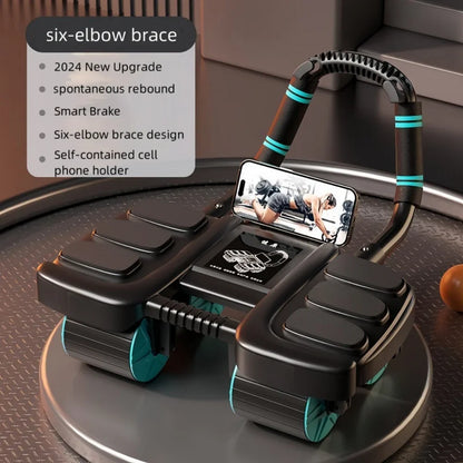 Six-Position Ab Wheel Exercise