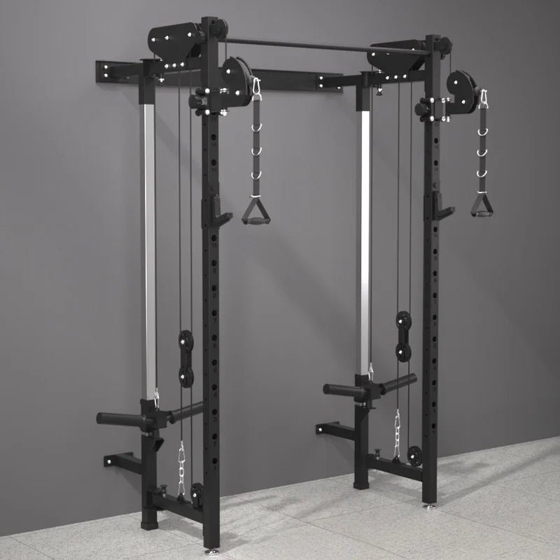 Foldable squat rack wall bird comprehensive trainer