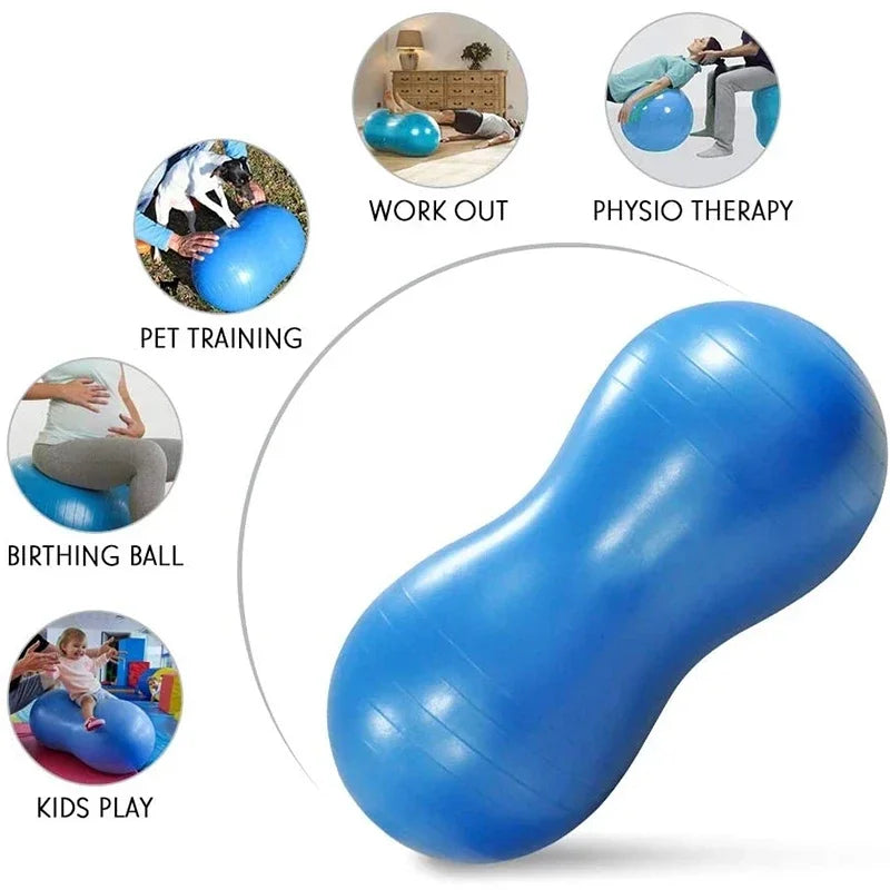 Anti-Burst Peanut Ball for Yoga, Pilates & Physiotherapy