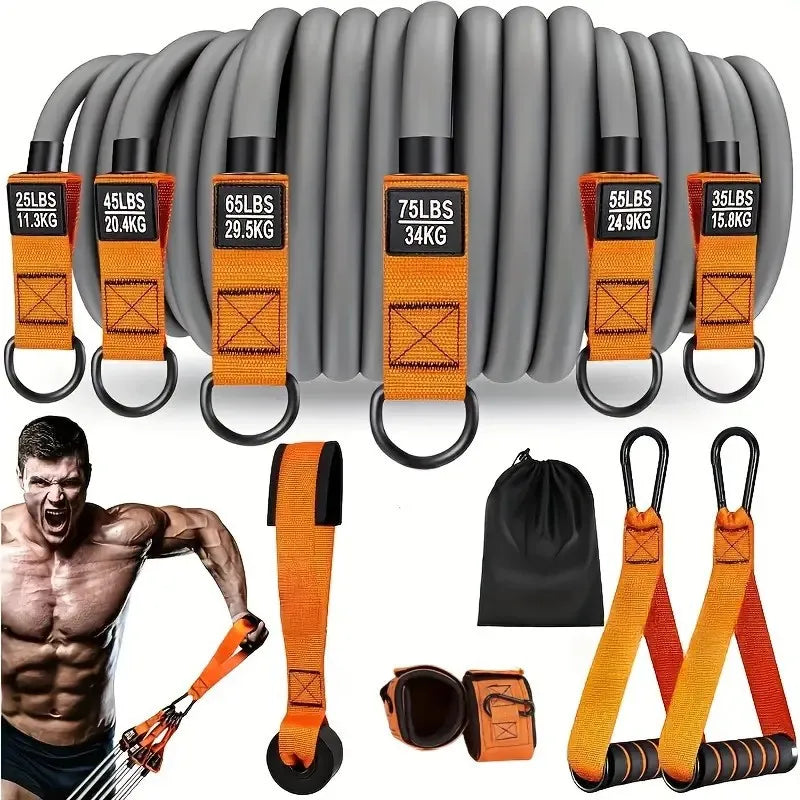 Resistance strap with handle 25LBS - 75LBS
